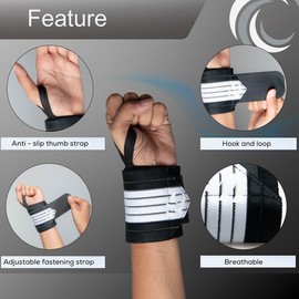 Wonder Care Handgelenkbandage für Männer und Frauen mit Daumenschlaufe, Klettverschluss, elastische Handgelenkbandage, Fitness-Zubehör, Handgriff, Handgelenkstützgurte für Fitnessstudio, Gewichtheben