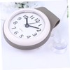 ORFOFE Waterproof Shower Clock Mute Bathroom Wall Clock Cups Digital