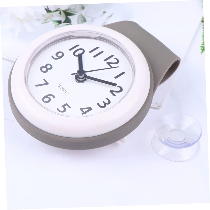 ORFOFE Waterproof Shower Clock Mute Bathroom Wall Clock Cups Digital