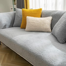 Soft Velvet Sofa Covers 1-4 Seater Sofa Covers with Non-Slip Backing, Ideal for Throw and Protector for Sofas, Also Suitable for Corner Sofa, and Suitable as Sofa Protector for Households with Dogs