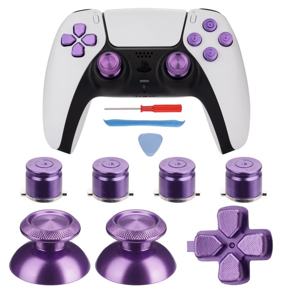 Avericht Metal ABXY Buttons Dpad Thumbsticks for PS5 Controller, Metal