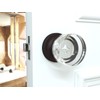 Privacy Round Crystal Door Knobs Venetian Bronze Round Rosette