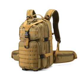 CAREYSTEN Hunting backpack，Hydration backpack, 40L Large capacity.Suitable for outdoor activities such as hunting, fishing, mountain climbing, hiking, etc(Khaki)