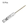 sourcing map 10pcs 1/4" Hex Shank Drill Bit 1/16" Gold