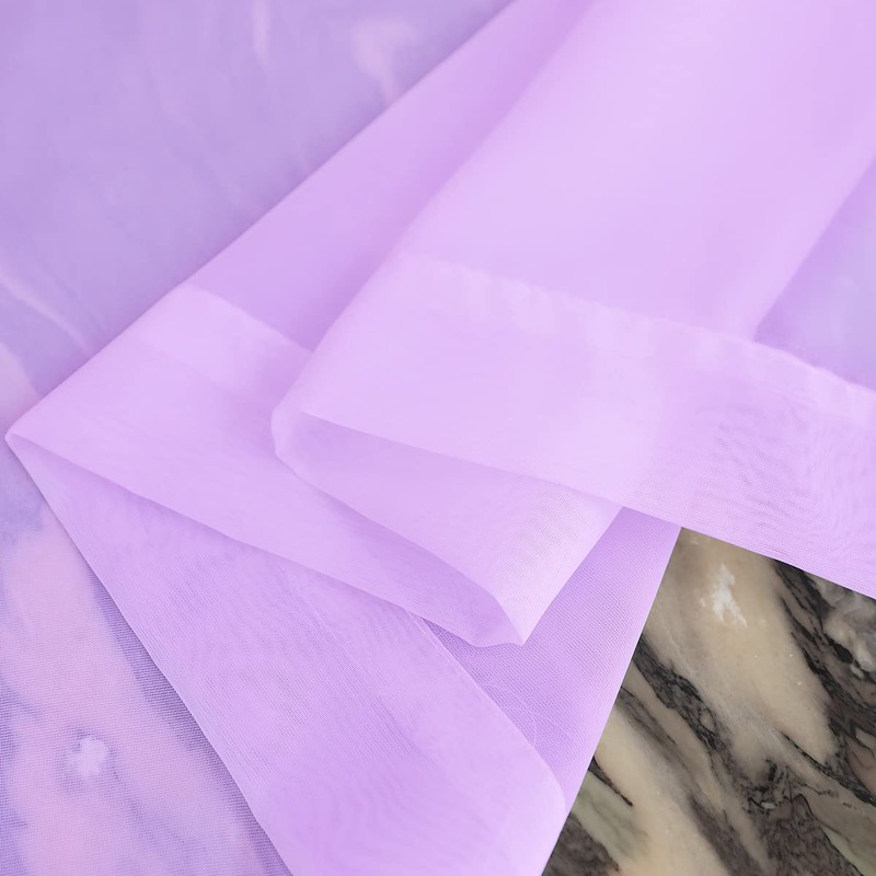 Window Purple Sheer Curtains 72 Inches Long 2 Panels Basic