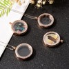 WANDIC Rhinestone Photo Charm, 4 Pieces Round Rose Gold Crystal