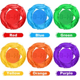 Bath Colour Tablets for Kids - 6 Colors Total 48 Count Coloured Bath Tablets for Kids, Food Grade Kids Bath Bombs Set for Kids Bath - No Stains & Gentle on Skin