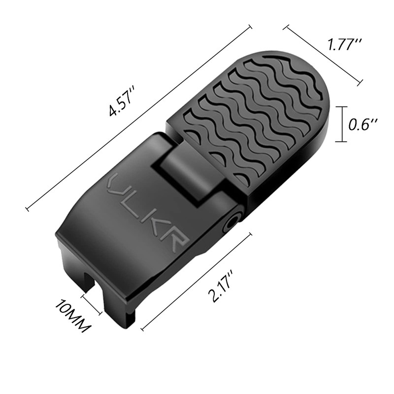 TONLOOEEL 1 Pair 10MM U Slot Bicycle Rear Pedals Folding