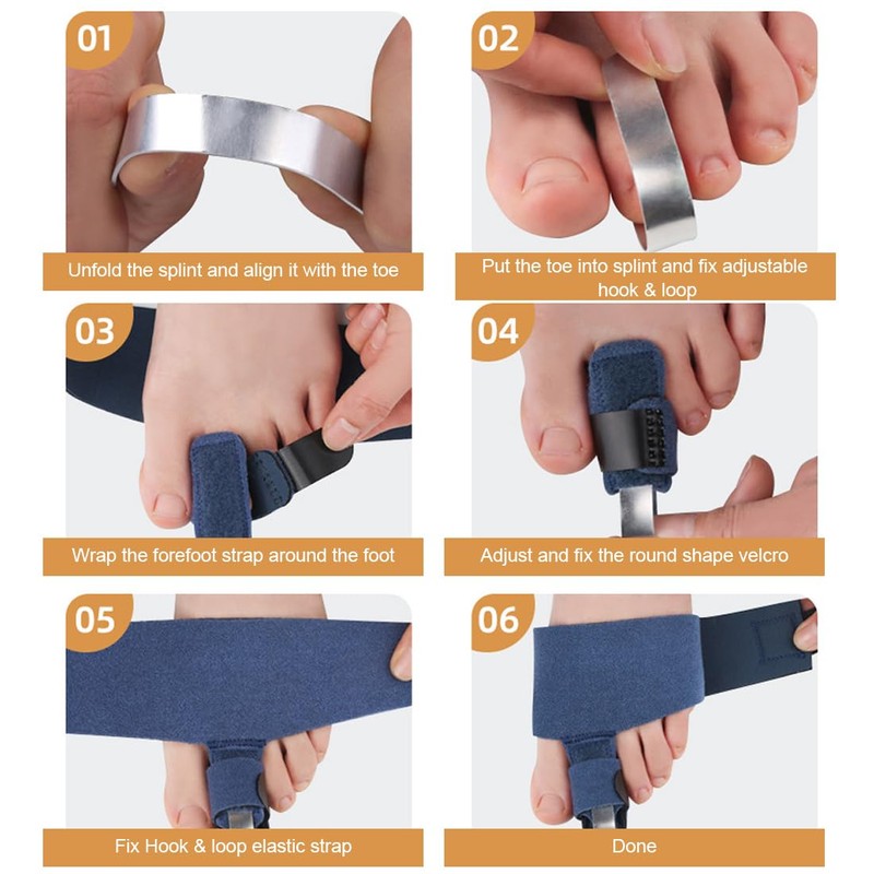 LINXIU Toe Splints for Straightening Toe Corrector Brace Toe Straightener