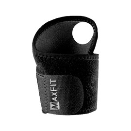 MAXFIT Muñequera Premium, Muñequeras Para Todo Tipo De Deportes O Lesiones, Muñequeras Gym, Muñequeras Crossfit, Firmeza En El Ejercicio Y Crossfit, Mod HW008 (Negro, Talla única)