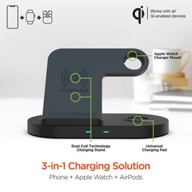 HyperGear 3-in-1 Wireless Charging Dock for Apple Devices