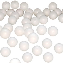 Paquete de 100 bolas de espuma en blanco de 0.8 pulgadas para decoración artística de poliestireno, pequeñas bolas de espuma para esferas de Pascua para proyectos escolares de bricolaje