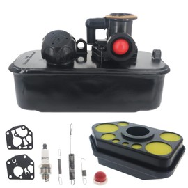 Masnln 494406 498809 498809A Fuel Tank & 795477 Carburetor for 795469 794147 699660 794161 498811 Carb for Most 09J000 09L000 09S000 09T000 Vertical Mower Engines with 5099K Air Filter Upgrade Kit