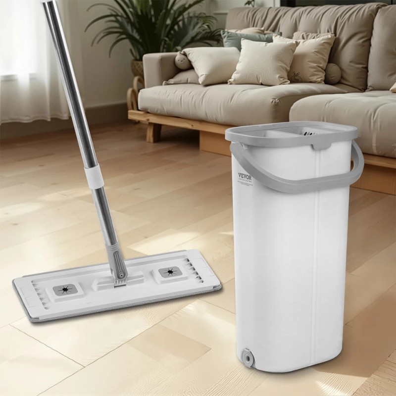 VEVOR Mop and Bucket with Wringer Set 3 Mop Pads