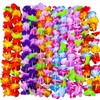 100PCS Soft Necklaces Hawaiian Leis Luau Partyecorations Tropical Party Favors