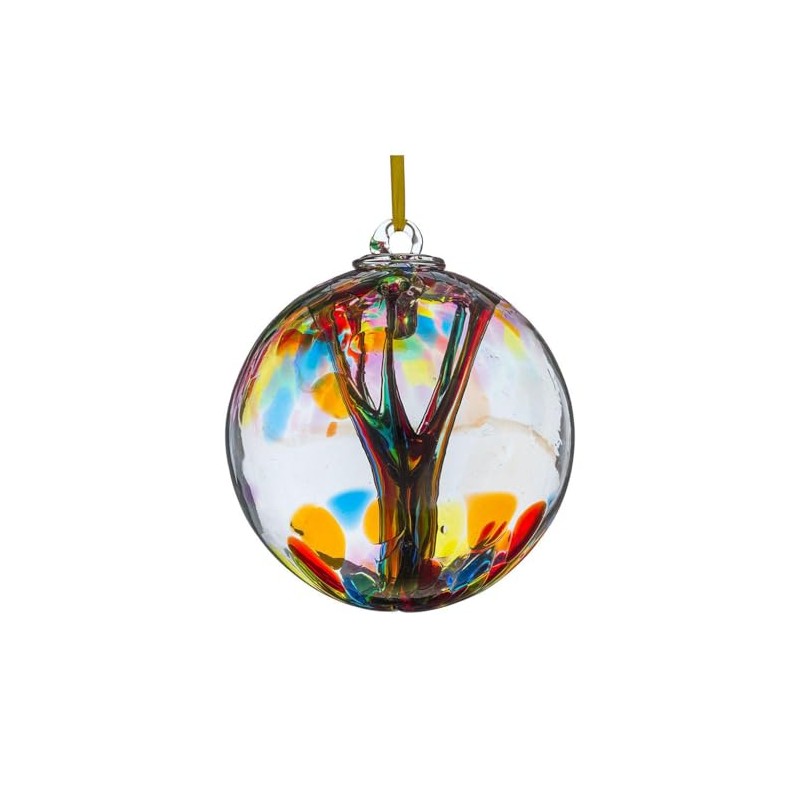 10cm Multicoloured Glass Spirit Ball – Sorry You're Leaving Gift