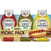 Heinz Tomato Ketchup, Sweet Relish & 100% Natural Yellow Mustard