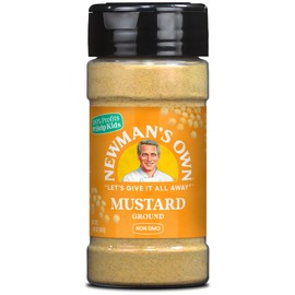 Newman's Own Ground Mustard, Perfect for dips, dressings, and sauces, Non-GMO, Kosher, 1.98 Oz. Bottle