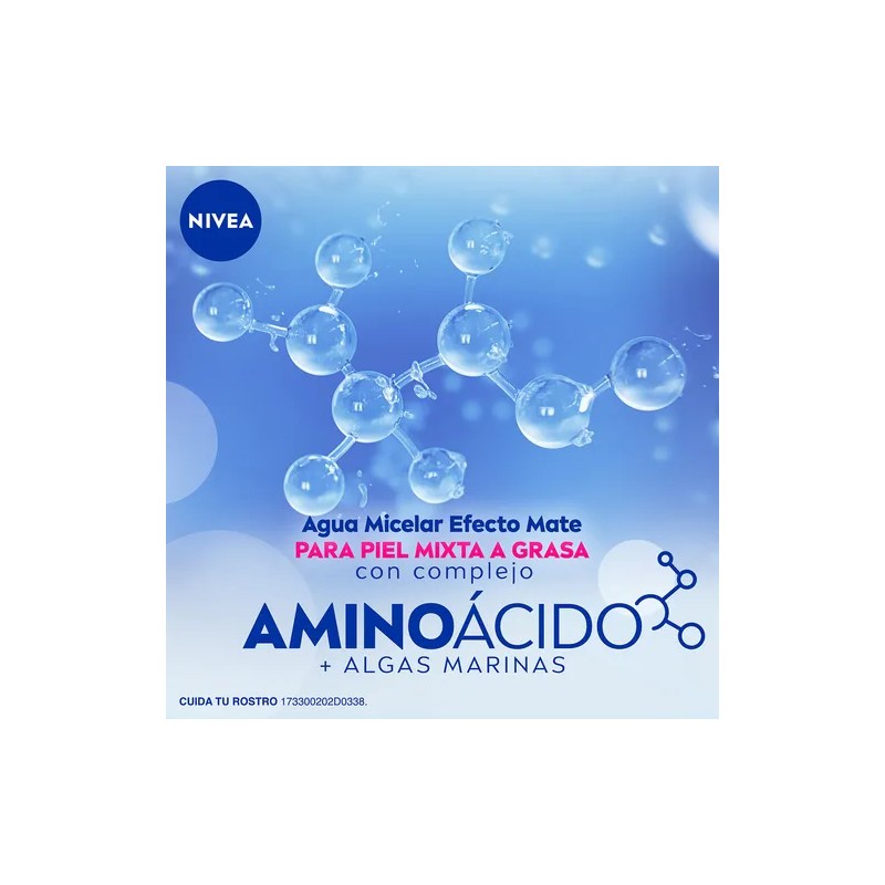 Agua Micelar Nivea Efecto Mate Complejo Aminoácido 400 Ml