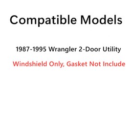 NAGD Fit 1987-1995 Jeep Wrangler Front Windshield Window Laminated Glass