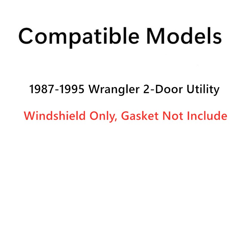 NAGD Fit 1987-1995 Jeep Wrangler Front Windshield Window Laminated Glass
