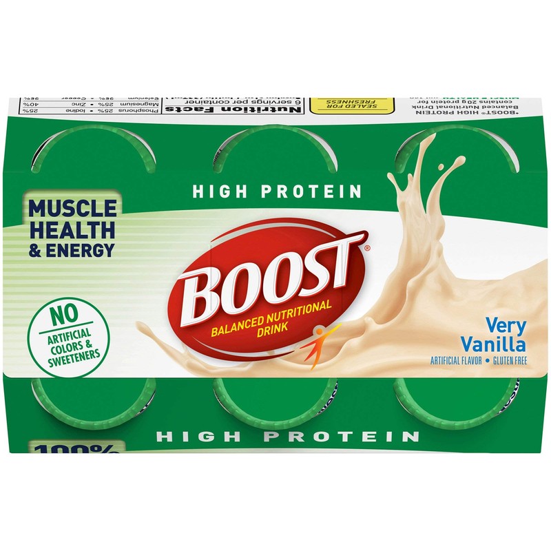 BOOST High Protein Balanced Nutritional Drink, Very Vanilla, 8 Ounce