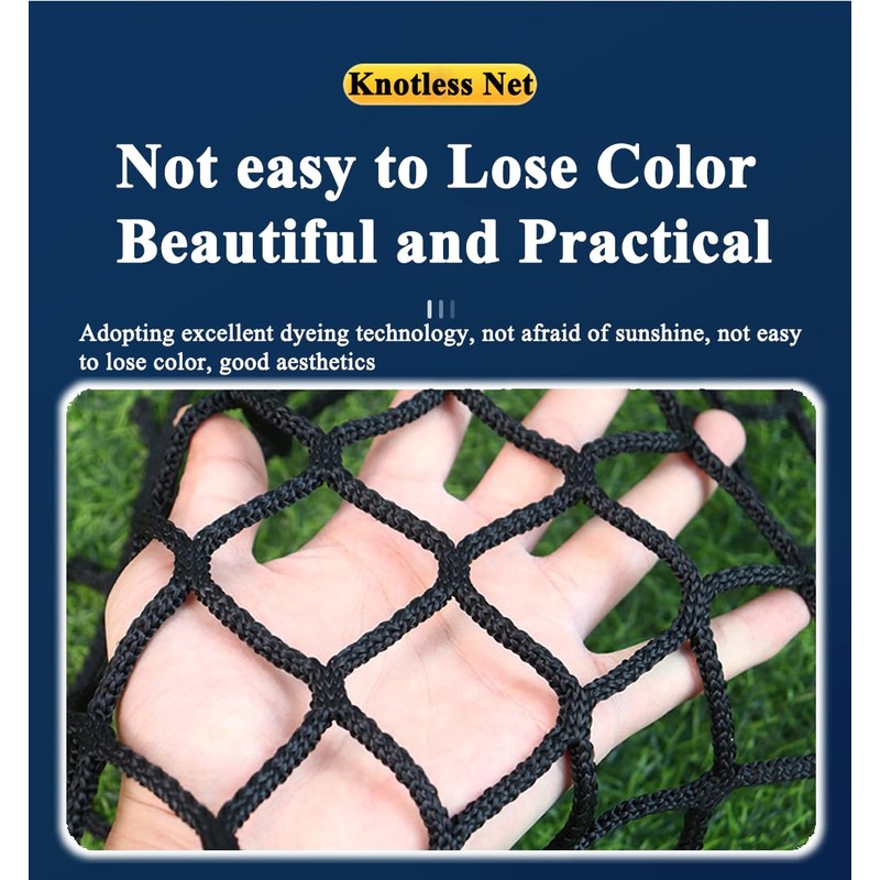Black Safety Rope Net for Kids, Exterior Guardrail Net for