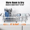 Dolreiik Expandable Dish Drying Rack in Sink,Stainless Steel Over The
