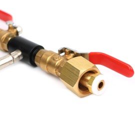 Easyhomie W21.8 CO2 Refill Adapter Hose, CO2 Cylinder Refill Adapter Connection Kit with 36 Inch Hose and 3000PSI Double Valve Manometer