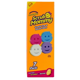 Scrub Daddy Scrub Mommy Kitchen Sponges for Dishes & Wiping Spills - Dual-Sided Dish Scrubber Sponge for Cleaning - Multi-Colored Bulk Pack - Stain & Odor Resistant (7 Count)