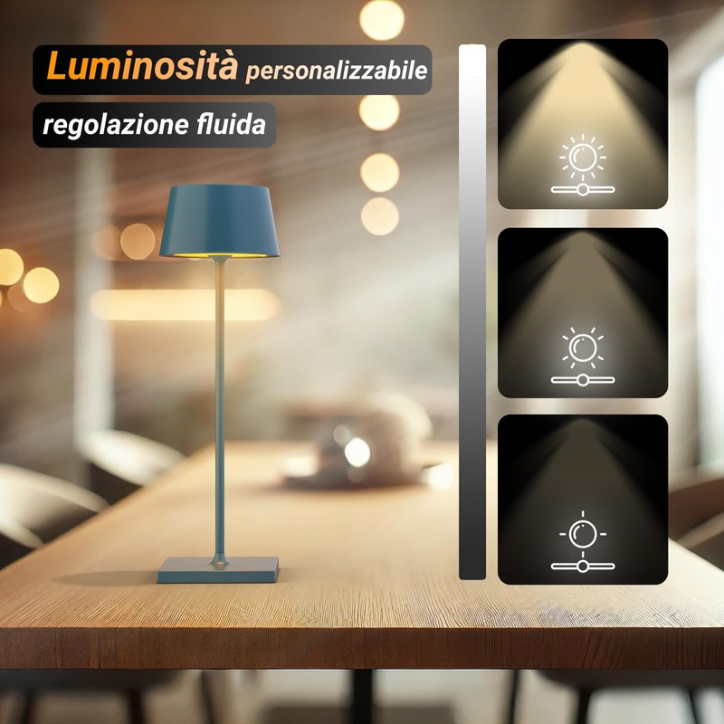 Palmina 842 LED Table Lamp, Dimmable, 4400 mAh LED Table