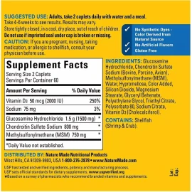 Nature Made Glucosamine Chondroitin Complex with MSM, Supplement for Joint 120ct