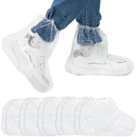 6 Pairs Shoe Cover, Plastic Boot Cover, Waterproof Shoes Covers for Rain, Rain Shoe Covers Fit for Men and Women, Water Rides(Non-Slip, Clear)