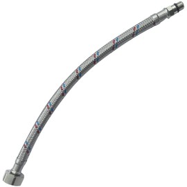 AERZETIX - C51100 - Hose lines for mixer tap female 1/2 inch - male M10 - length 300 mm - flexible connection bathroom kitchen - flexible sanitary fitting - tap hose