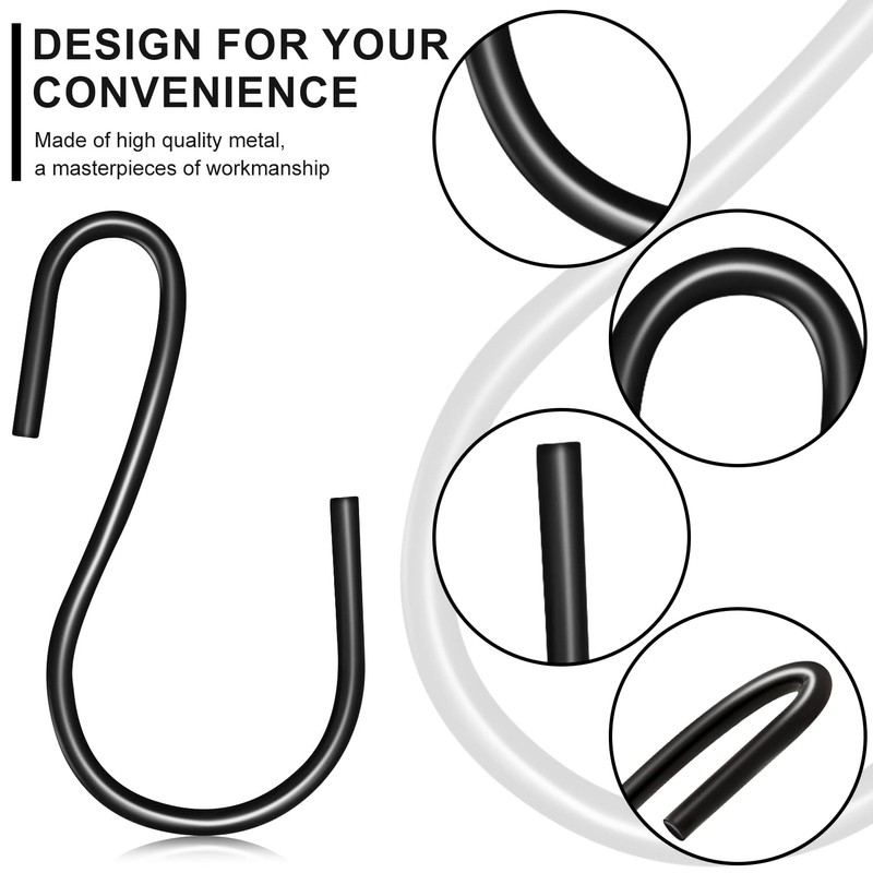KINBOM 120pcs 1 Inch Mini S Hooks for Hanging, S