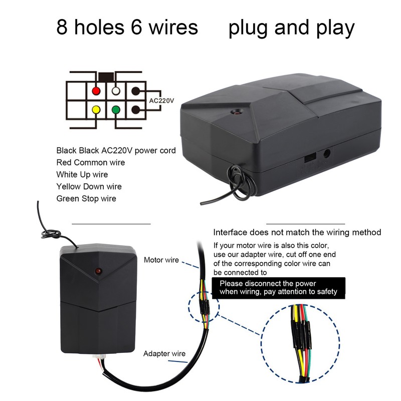 Garage Rolling Door Controller Kit Bluetooth Wireless Phone Remote Control