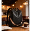 myfriday Large Travel Backpack Purse, Convertible, with Luggage Strap