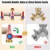 3 Way Brass Garden Hose Splitter, 3/4" Hose Splitter 3