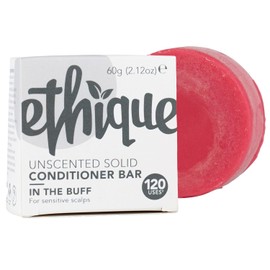Ethique In The Buff Unscented Conditioner Bar for Sensitive Scalps (60g/2.1oz) Ph Balanced, Compostable, Vegan Friendly, No Palm Oil, Fair Trade
