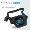 2 Pcs 3D Eye Covers for All Ages, Adjustable Black