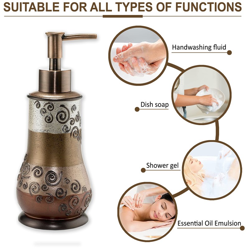 Popular Bath Soap Dispenser/Lotion Pump, Miramar Collection, Multicolor