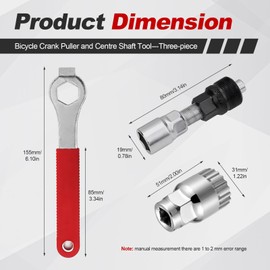 Sternstunde Crank Puller and Bottom Bracket Tools, Bicycle Tool Set with 16 mm Wrench, Professional Bicycle Repair Tool Kit for Inner Bearing, Suitable for Removing the Bicycle Crank
