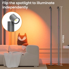 Nisocy RGBWIC LED Corner Floor Lamp – Smart Ambient Light with Bluetooth App & Remote Control, Music Sync, Color Changing, Mood Lighting for Bedroom, Living Room, Gaming Setup, Home Decor(2 Pack)