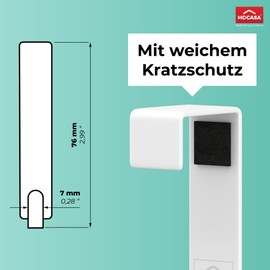 MDCASA Premium Door Hooks, Door Hooks for Hanging Including Felt Pad, 4 High-Quality and Sturdy Hooks for Hanging for All Standard Doors