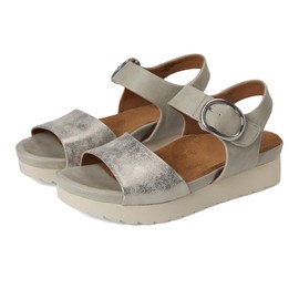 Eurosoft Women's Vera Wedge Sandal, Light Grey, 10