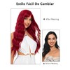 Pelucas para Mujer de Moda, Peinado Ondulado Esponjoso, 26"/66 cm,