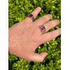 HarlemBling Solid 925 Sterling Silver - Men's Red Ruby Gemstone