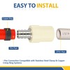 50-PACK GUOFIS CPVC Transition Coupling,1/2" Pex x 1/2" CPVC Barb