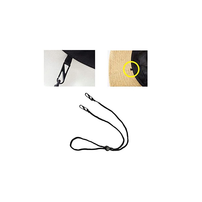 Hat Straps, Hat Straps, Set of 3, Detachable (Black) A-55