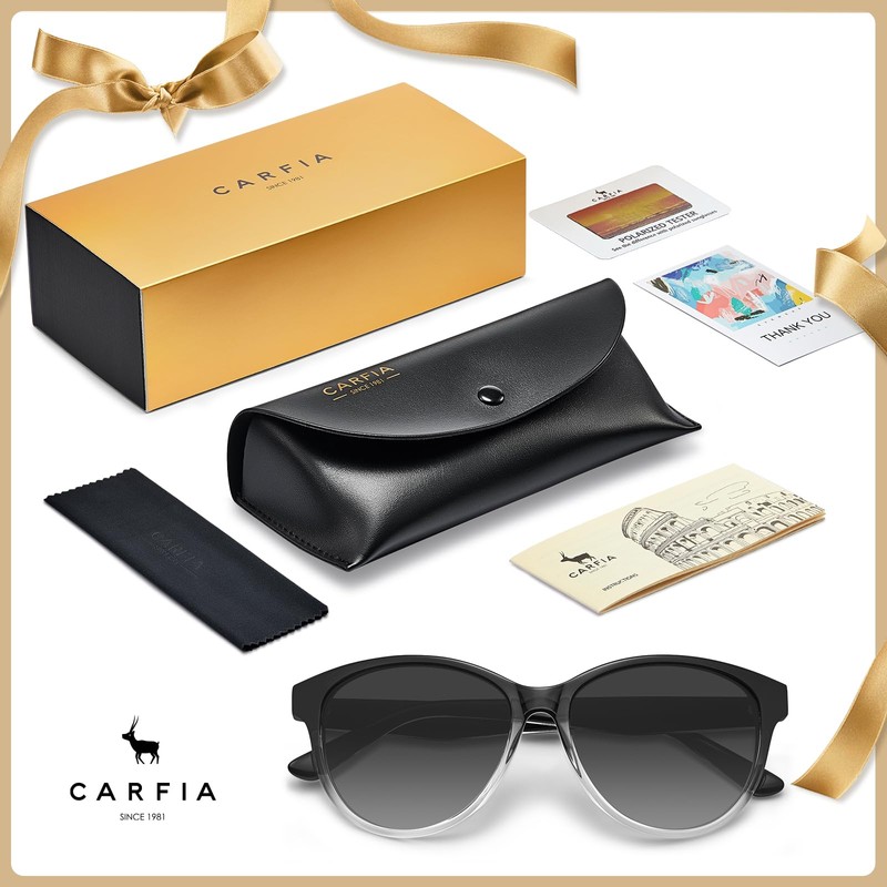CARFIA Mirrored Women's Sunglasses Polarised UV400 Women's Glasses, M1 polished